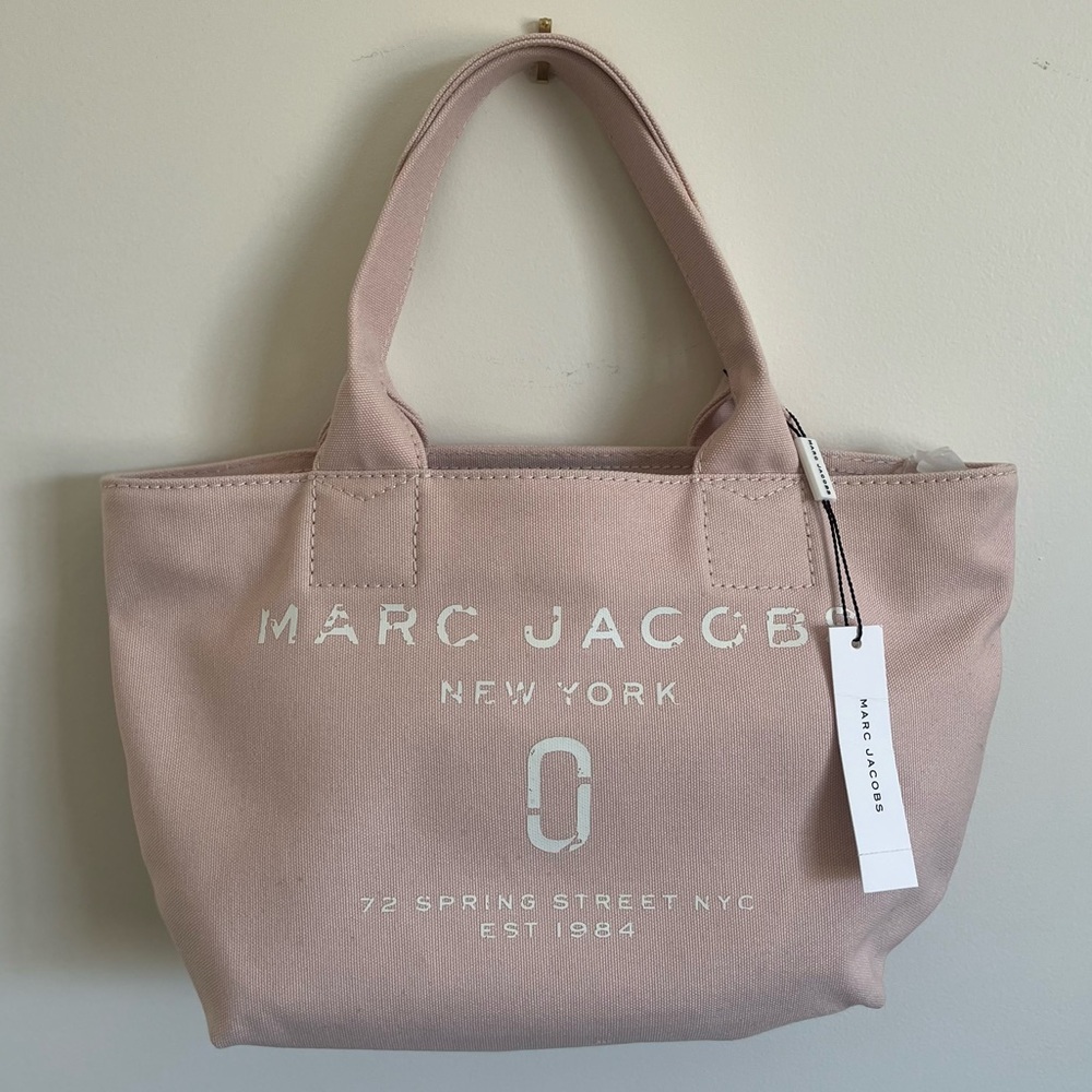 SOLD Marc Jacob’s Canvas Summer Travelers Bag in Pale Pink